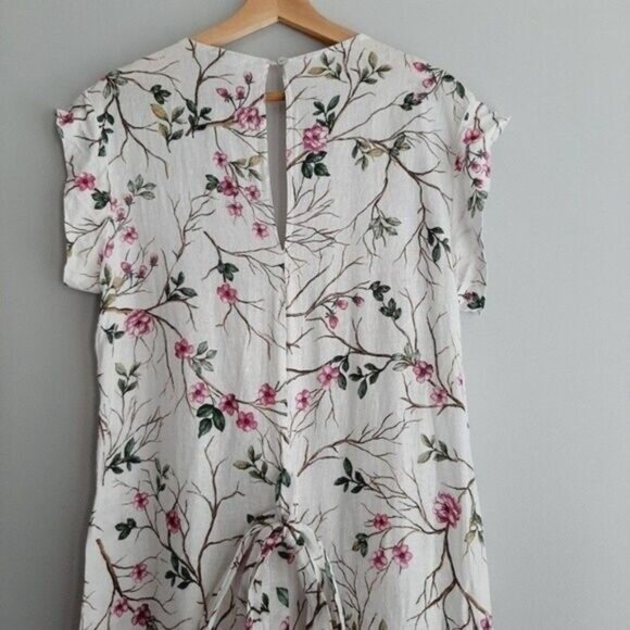 PLAZZA DEL TEMPIO Italy Lightweight Wide Leg Floral Romper Sz M - Picture 10 of 15